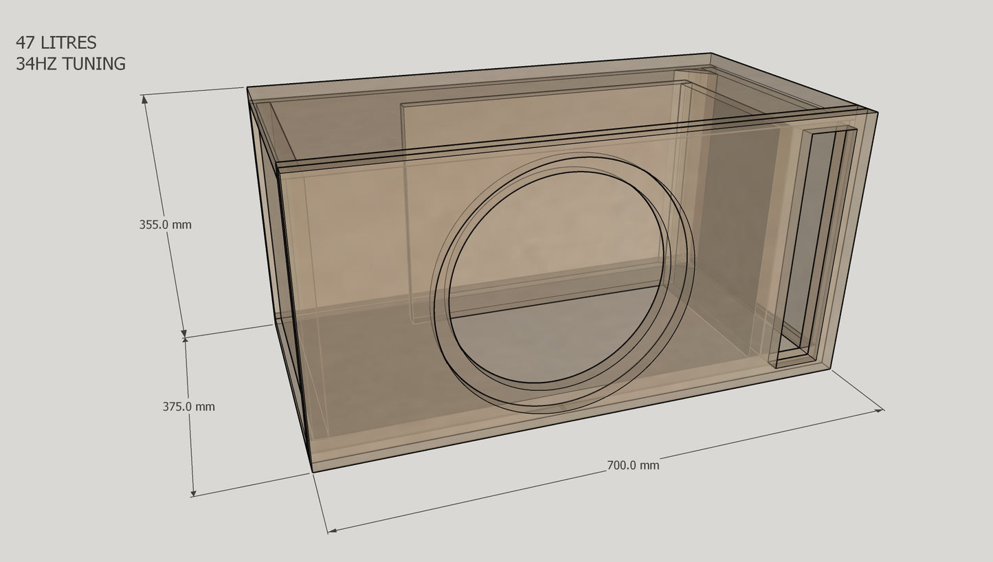 SINGLE 12" PORTED ENCLOSURE