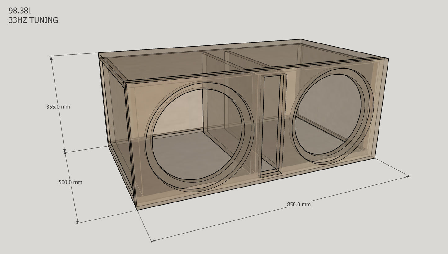 DUAL 12" PORTED ENCLOSURE