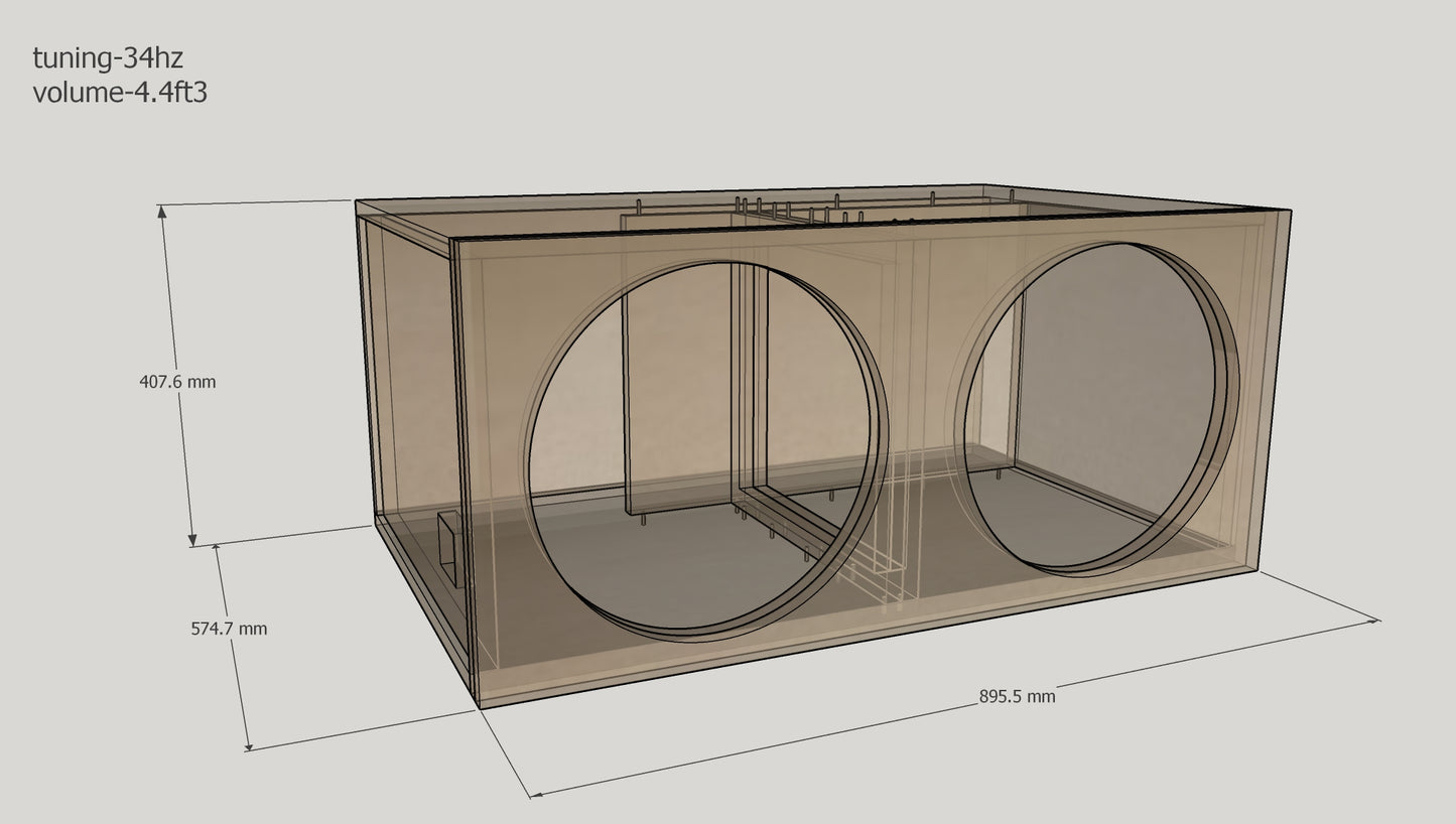 DUAL 15" PORTED ENCLOSURE