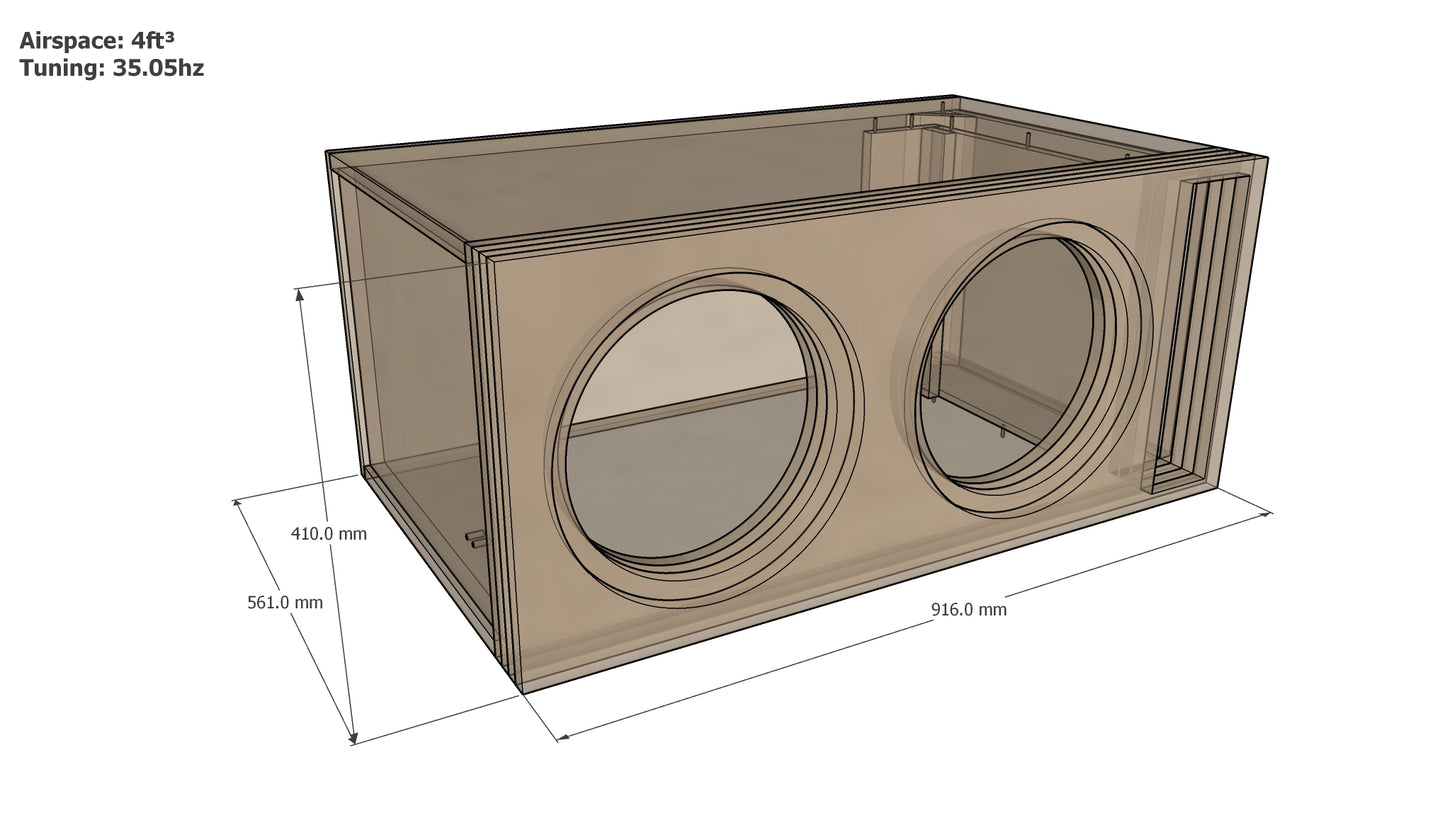 ACX12" DUAL PORTED ENCLOSURE