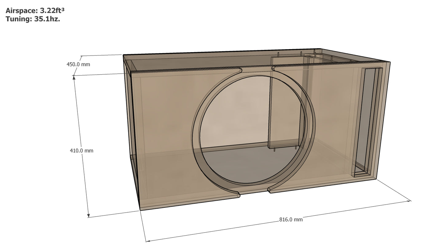 SINGLE 15" PORTED ENCLOSURE (OPTIMAL)